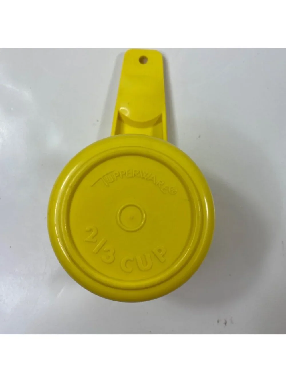 Vintage Tupperware Yellow Measuring Cups 1  3/4 1/2  1/4 Cup Plastic Set Of 4